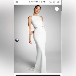 Sachin + Babi Ivory Backless Dress